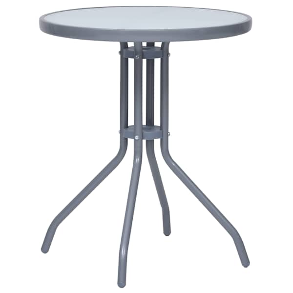 vidaXL aialaud, helehall, 60 cm, teras ja klaas