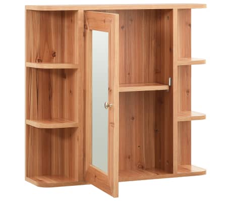 vidaXL Dulap de baie cu oglindă, stejar, 66x17x63 cm, MDF