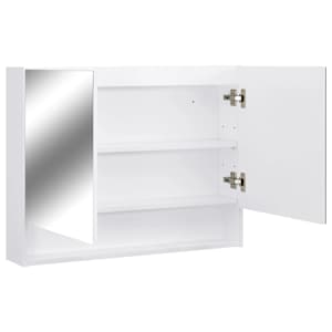 LED koupelnová zrcadlová skříňka bílá 80 x 15 x 60 cm MDF - obrázek 5