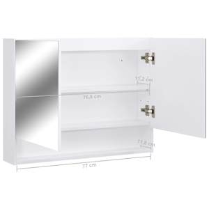 LED koupelnová zrcadlová skříňka bílá 80 x 15 x 60 cm MDF - obrázek 10