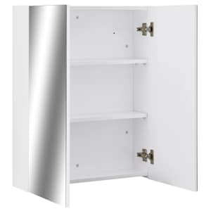 323607 vidaXL Bathroom Mirror Cabinet White 60x15x75 cm MDF - obrázek 3