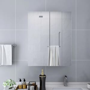 323607 vidaXL Bathroom Mirror Cabinet White 60x15x75 cm MDF - obrázek 1