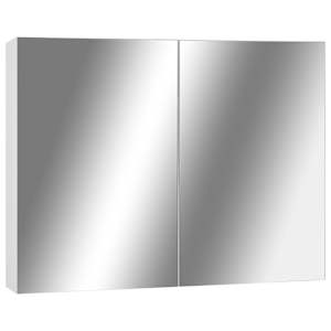 Koupelnová zrcadlová skříňka bílá 80 x 15 x 60 cm MDF - obrázek 2
