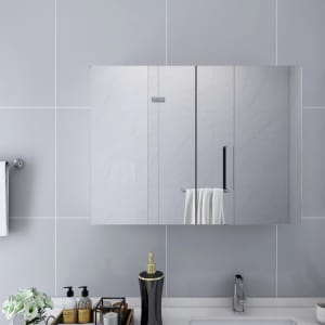 Koupelnová zrcadlová skříňka bílá 80 x 15 x 60 cm MDF - obrázek 1