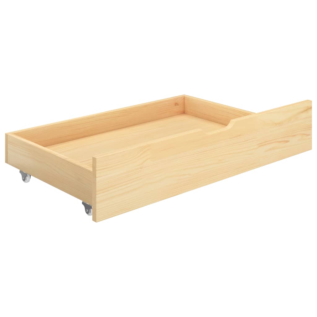 

vidaXL Bedlades 2 st massief grenenhout