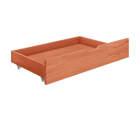 vidaXL Cajones de cama 2 uds madera maciza de pino marrón miel