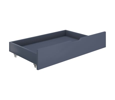 vidaXL Cajones de cama 2 uds madera maciza de pino gris claro