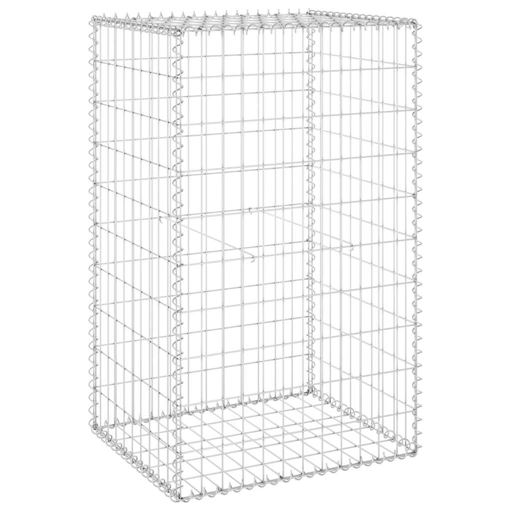 vidaXL Gabionová zeď s víky pozinkovaná ocel 60 x 50 x 100 cm