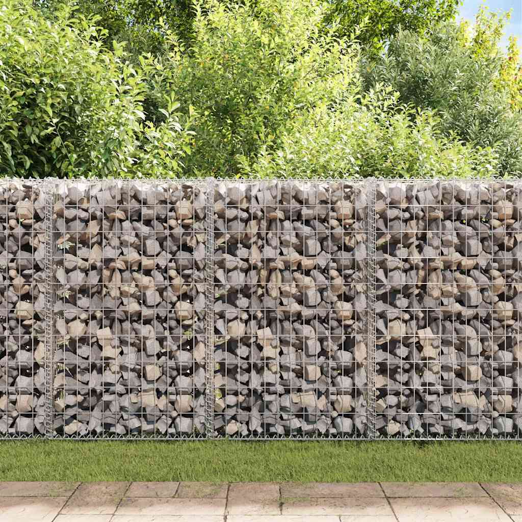 vidaXL Perete gabion cu capace, 60 x 50 x 100 cm, oțel galvanizat