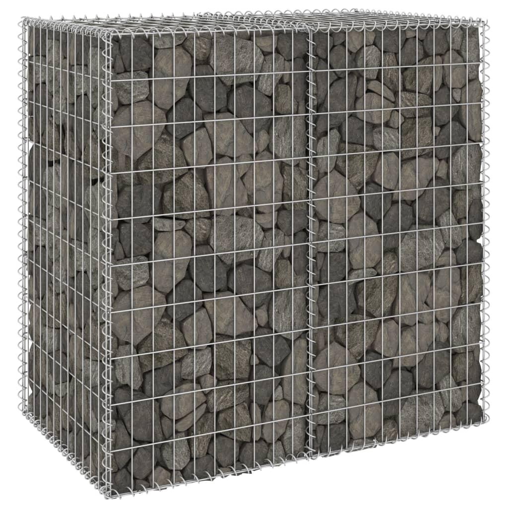 vidaXL Gabion-kivikori kansilla galvanoitu teräs 100x60x100 cm