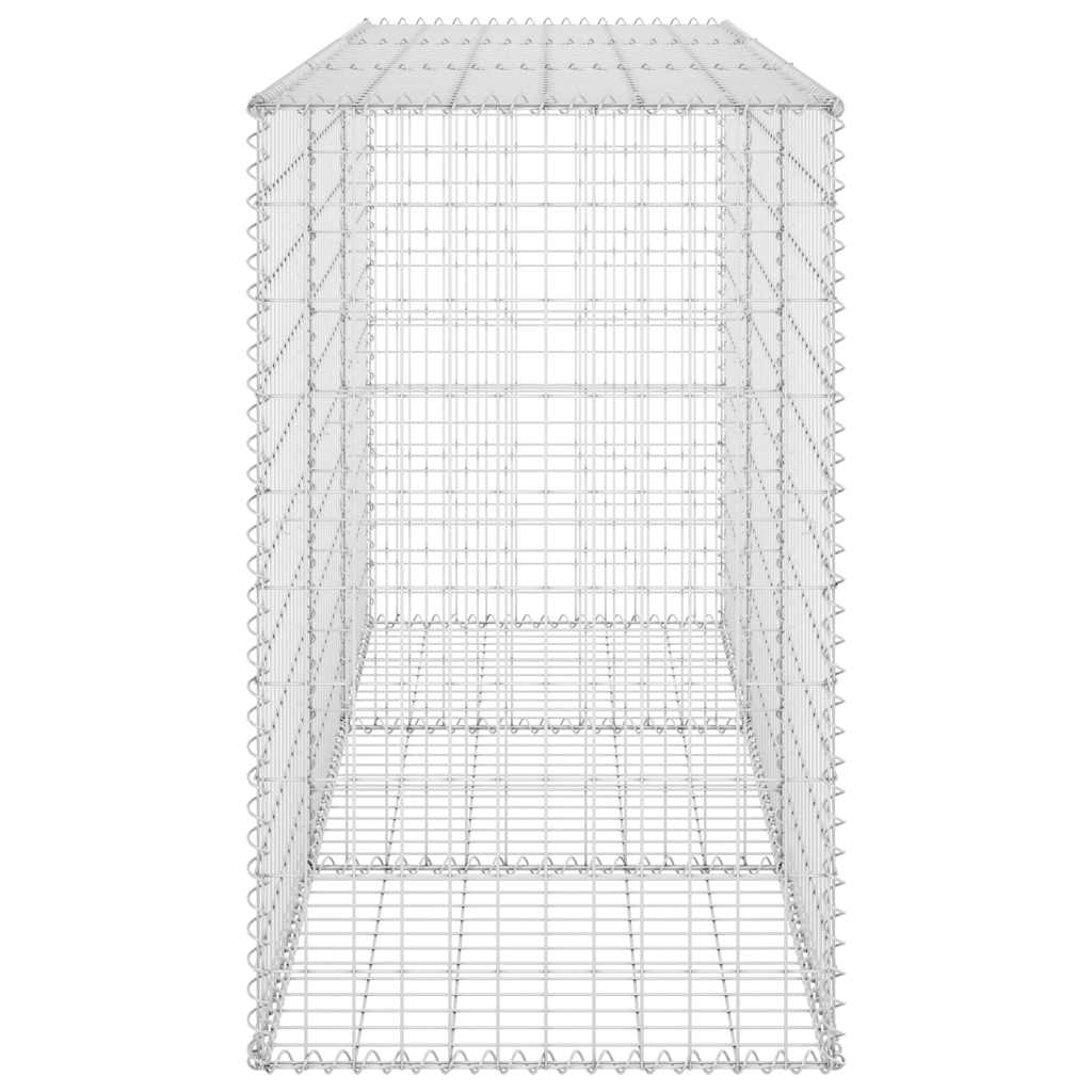 Gabion Wall with Covers Fence Panels Outdoor Garden Galvanized Steel vidaXL - Picture 66 of 204