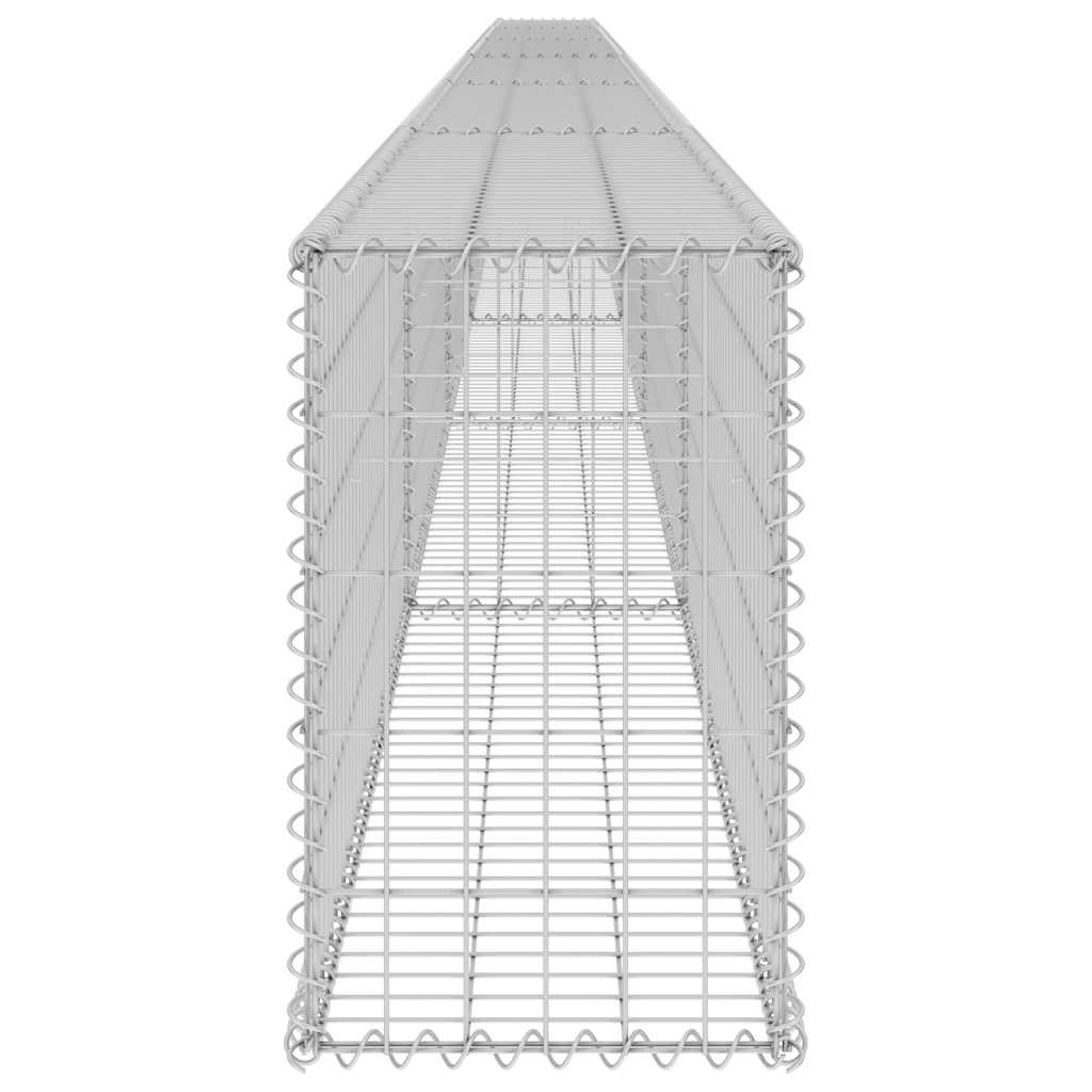 Gabion Wall with Covers Fence Panels Outdoor Garden Galvanized Steel vidaXL - Picture 156 of 204