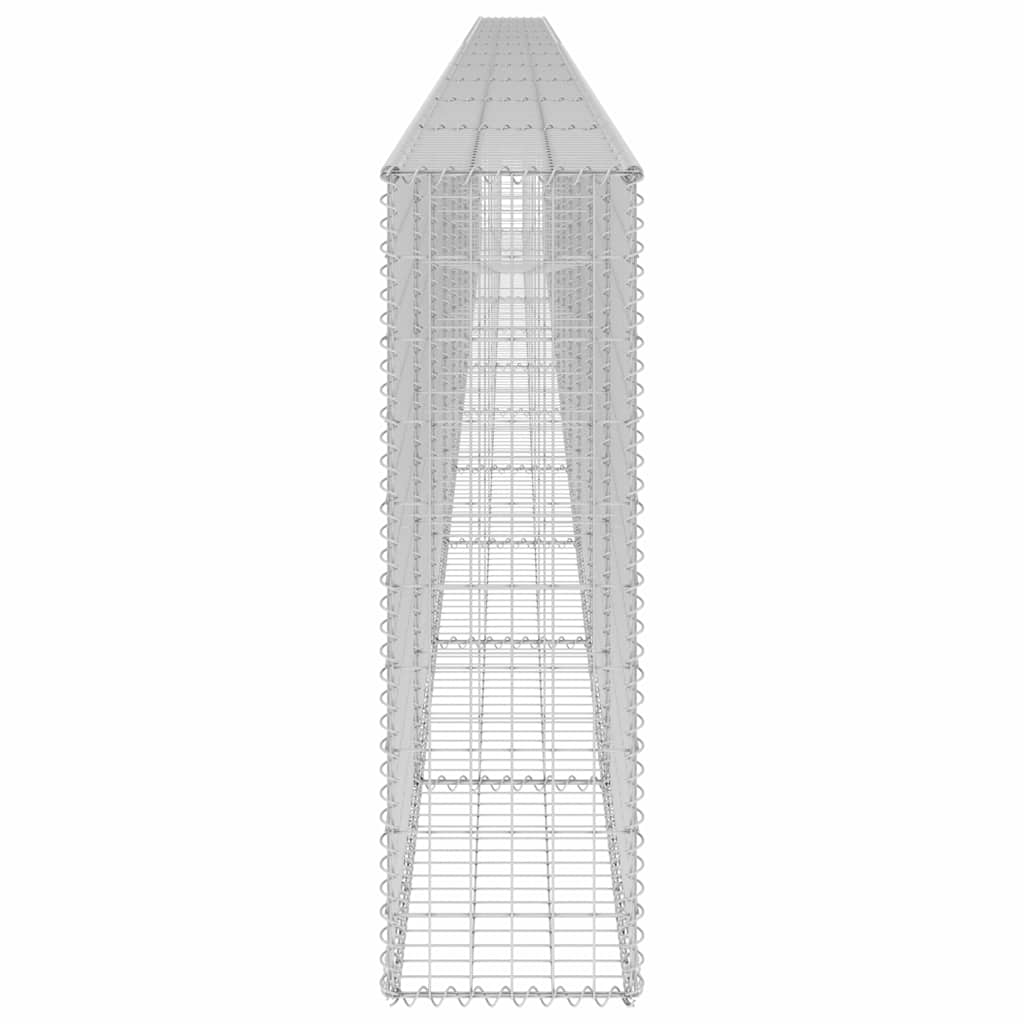 Gabion Wall with Covers Fence Panels Outdoor Garden Galvanized Steel vidaXL - Picture 163 of 204