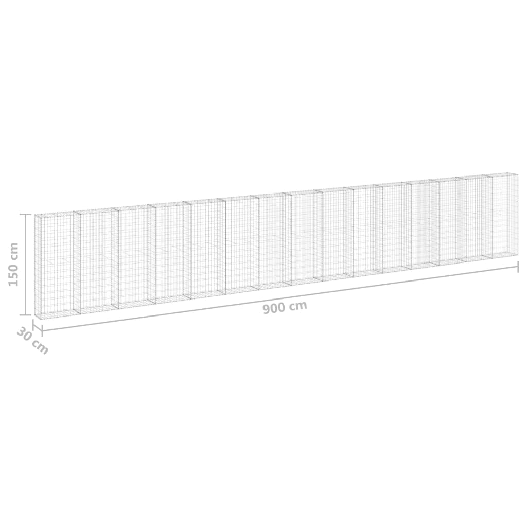 Gabion kivikori Kansilla Galvanoitu Ter s 900x30x150 Cm Tavarakartano