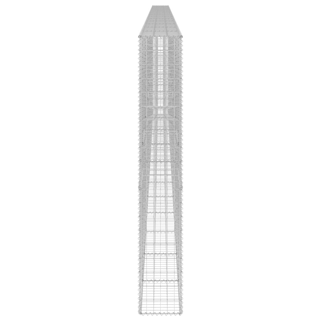 Gabion Wall with Covers Fence Panels Outdoor Garden Galvanized Steel vidaXL - Picture 170 of 204