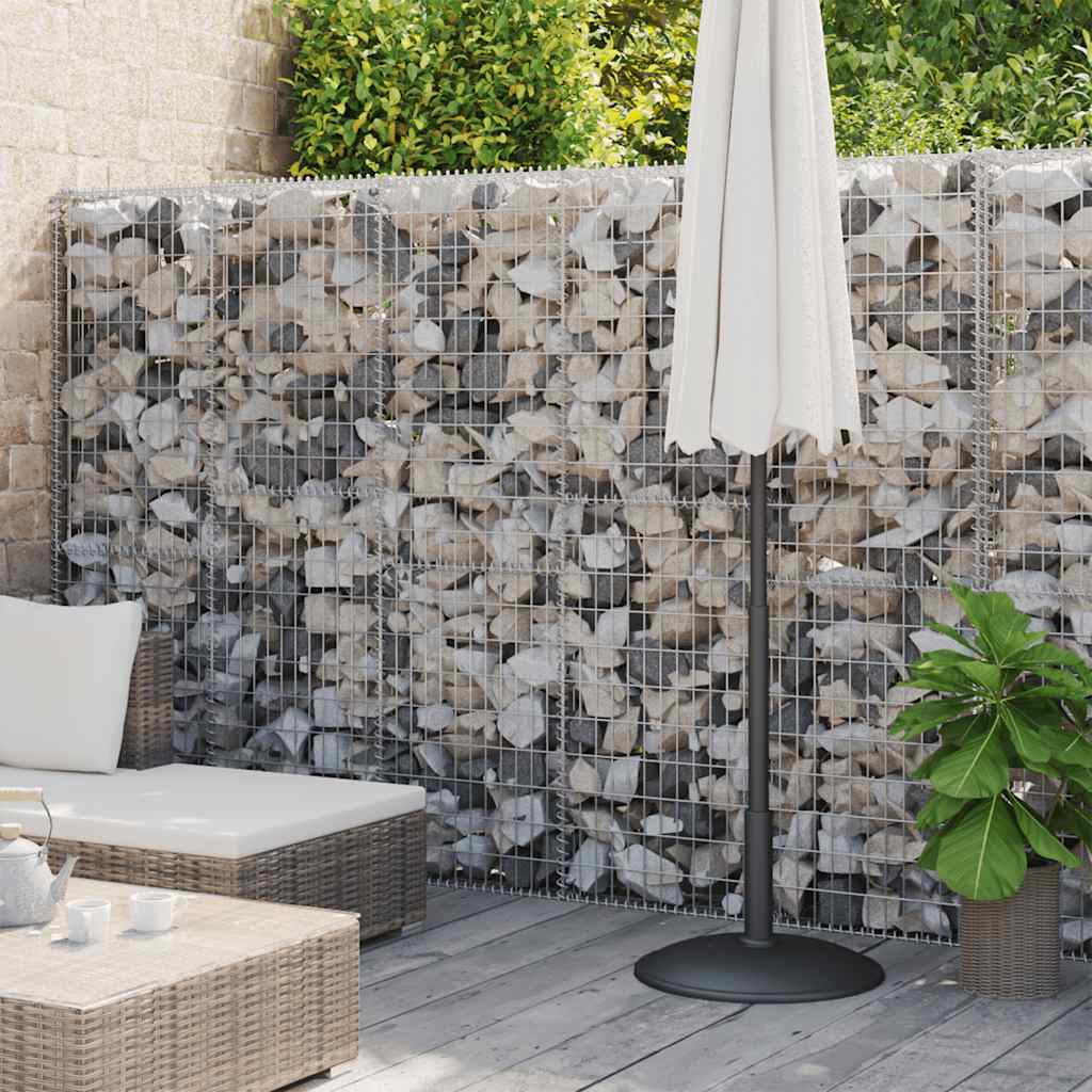 vidaXL Perete gabion cu capace, 900 x 30 x 200 cm, oțel galvanizat