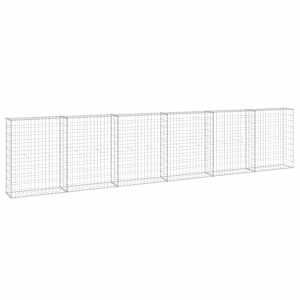 Gabionová zeď s víky pozinkovaná ocel 300 x 30 x 100 cm - obrázek 2