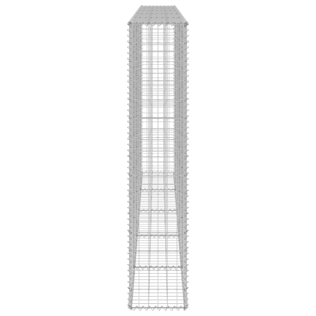 Gabion Wall with Covers Fence Panels Outdoor Garden Galvanized Steel vidaXL - Picture 197 of 204