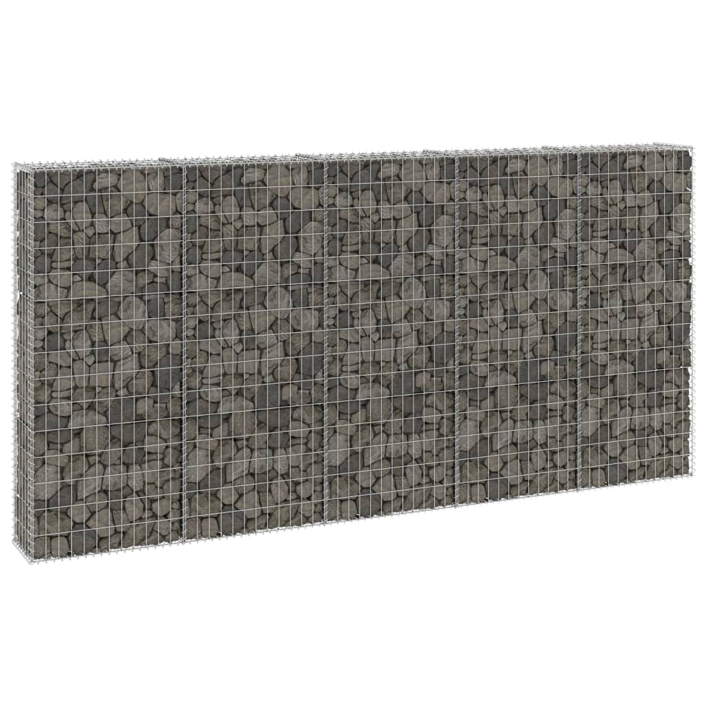 vidaXL Perete gabion cu capace, 300 x 30 x 150 cm, oțel galvanizat