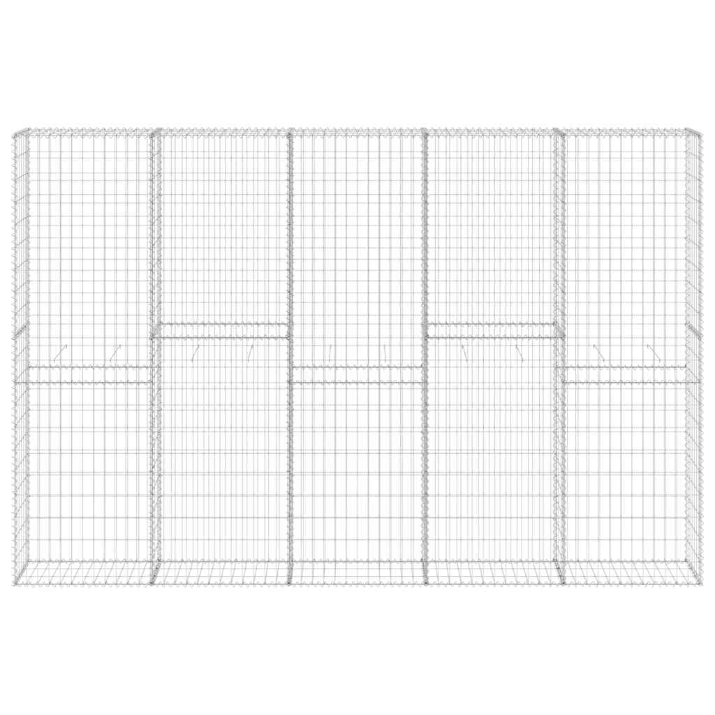 Gabion Wall with Covers Fence Panels Outdoor Garden Galvanized Steel vidaXL - Picture 92 of 204