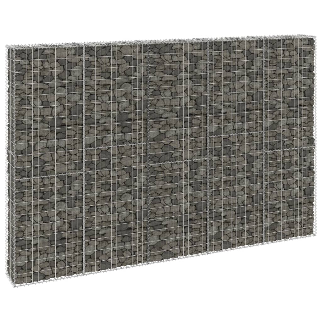 vidaXL Gabion-kivikori kansilla galvanoitu teräs 300x30x200 cm