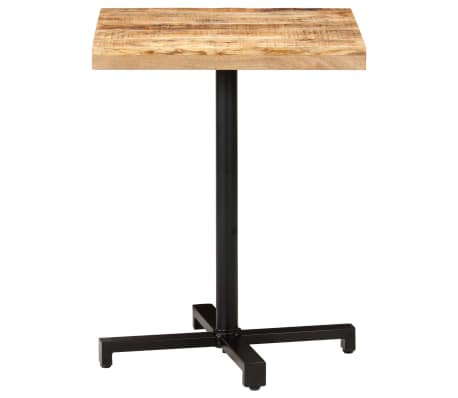 vidaXL Table de bistro Carrée 60x60x75 cm Bois de manguier brut