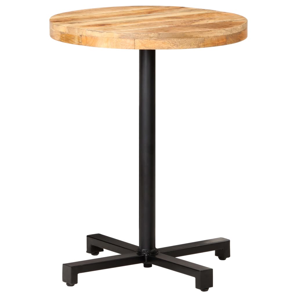 Bistrotisch Rund Ø60×75 cm Raues Mangoholz