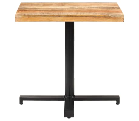 vidaXL Τραπέζι Bistro Τετράγωνο 80x80x75 εκ. Ακατέργαστο Ξύλο Μάνγκο