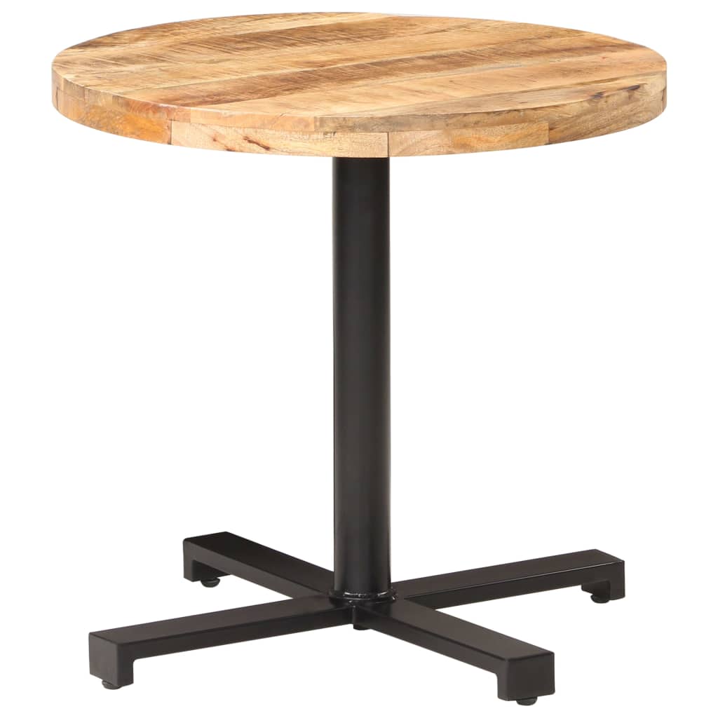Bistro stůl kulatý Ø 80 x 75 cm hrubé mangovníkové dřevo