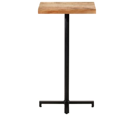 vidaXL Table de bar Carrée 50x50x110 cm Bois de manguier brut