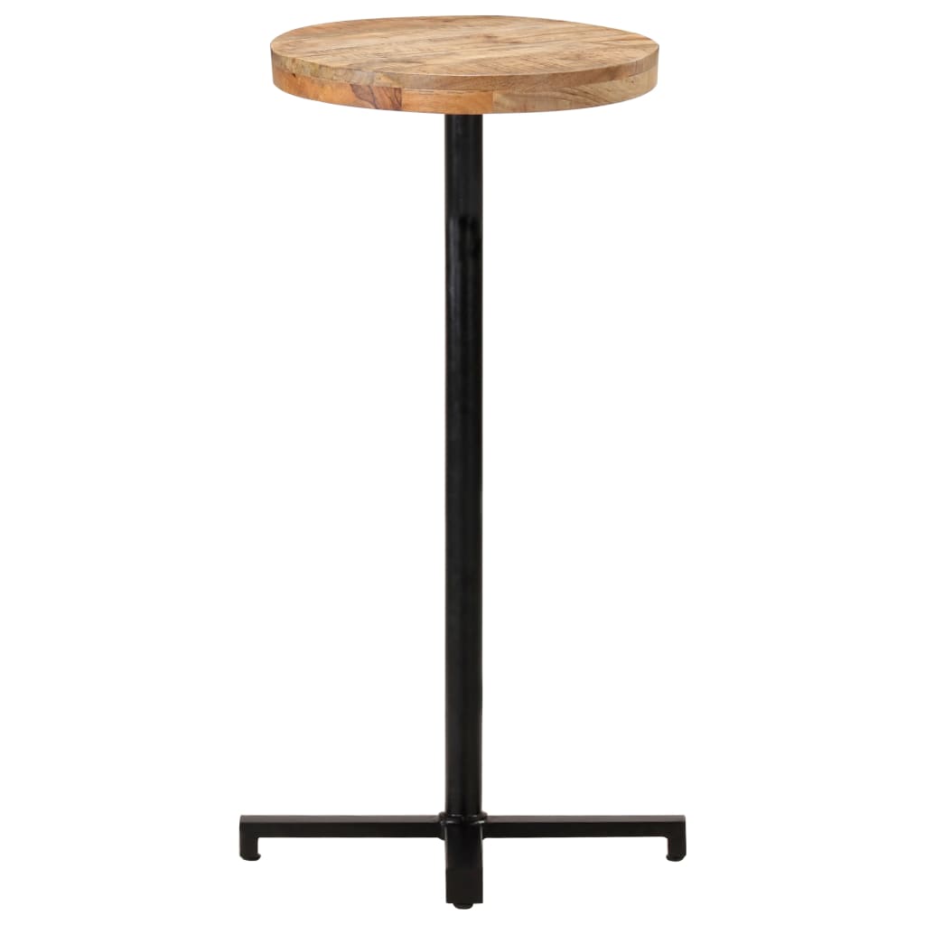 vidaXL Tavolino da Bar Rotondo Ø50x110 cm in Legno di Mango Grezzo