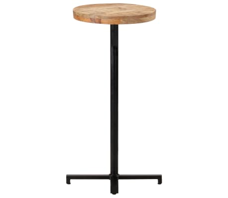vidaXL Barový stôl okrúhly Ø50x110 cm surové mangovníkové drevo