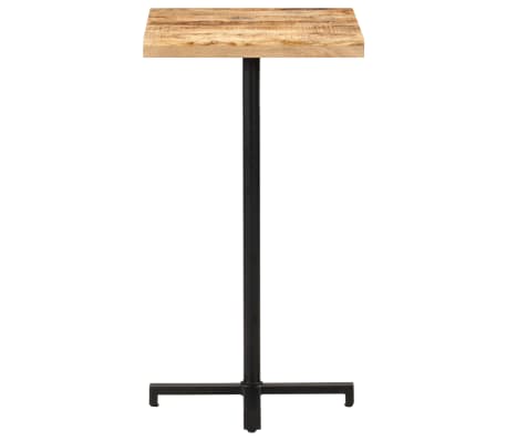 vidaXL Table de bar Carrée 60x60x110 cm Bois de manguier brut