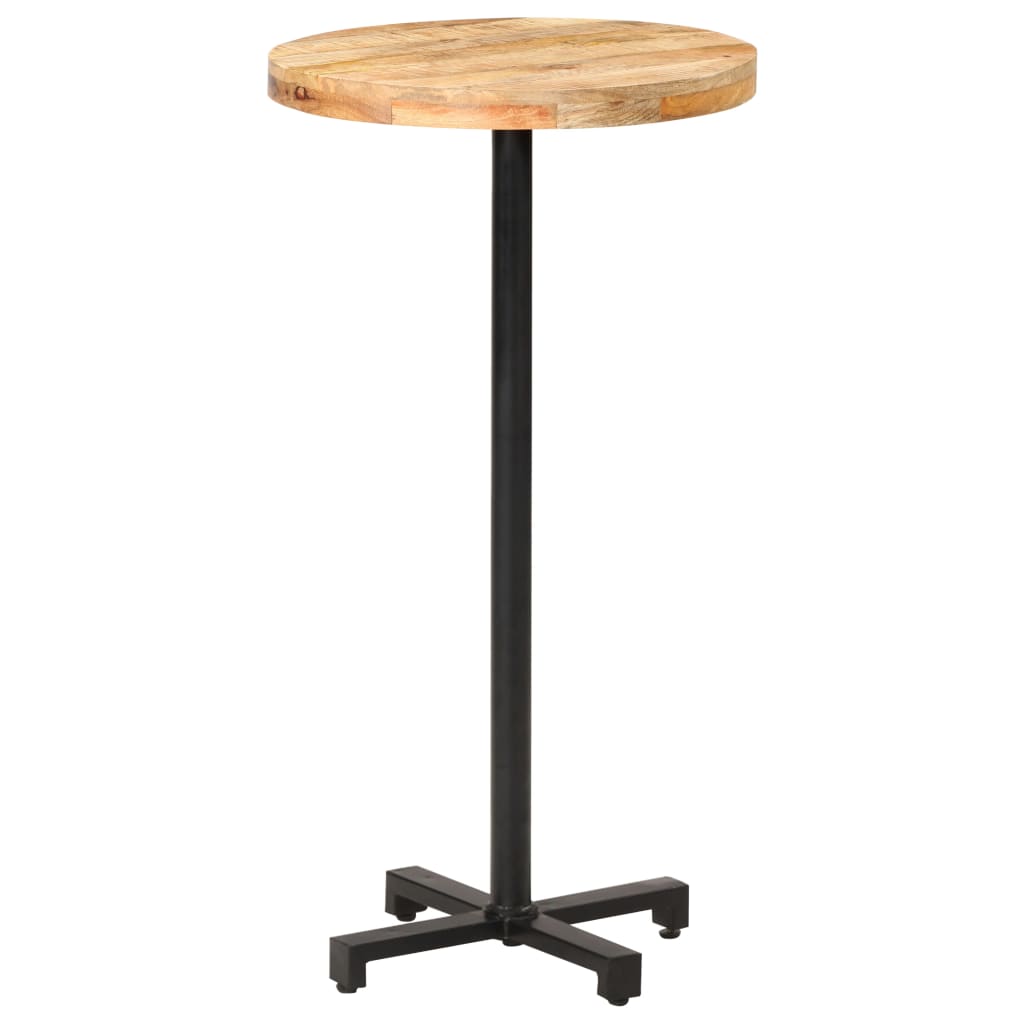 Bar Table Round Ø60×110 cm Rough Mango Wood