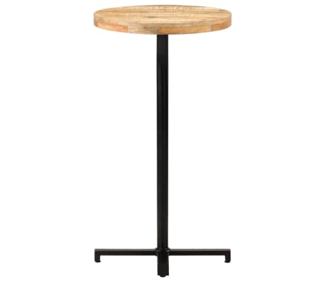 vidaXL Tavolino da Bar Rotondo Ø60x110 cm in Legno di Mango Grezzo