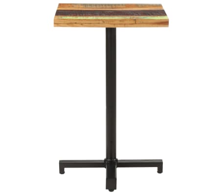 vidaXL Table de bistro Carr&eacute;e 50x50x75 cm Bois de r&eacute;cup&eacute;ration massif
