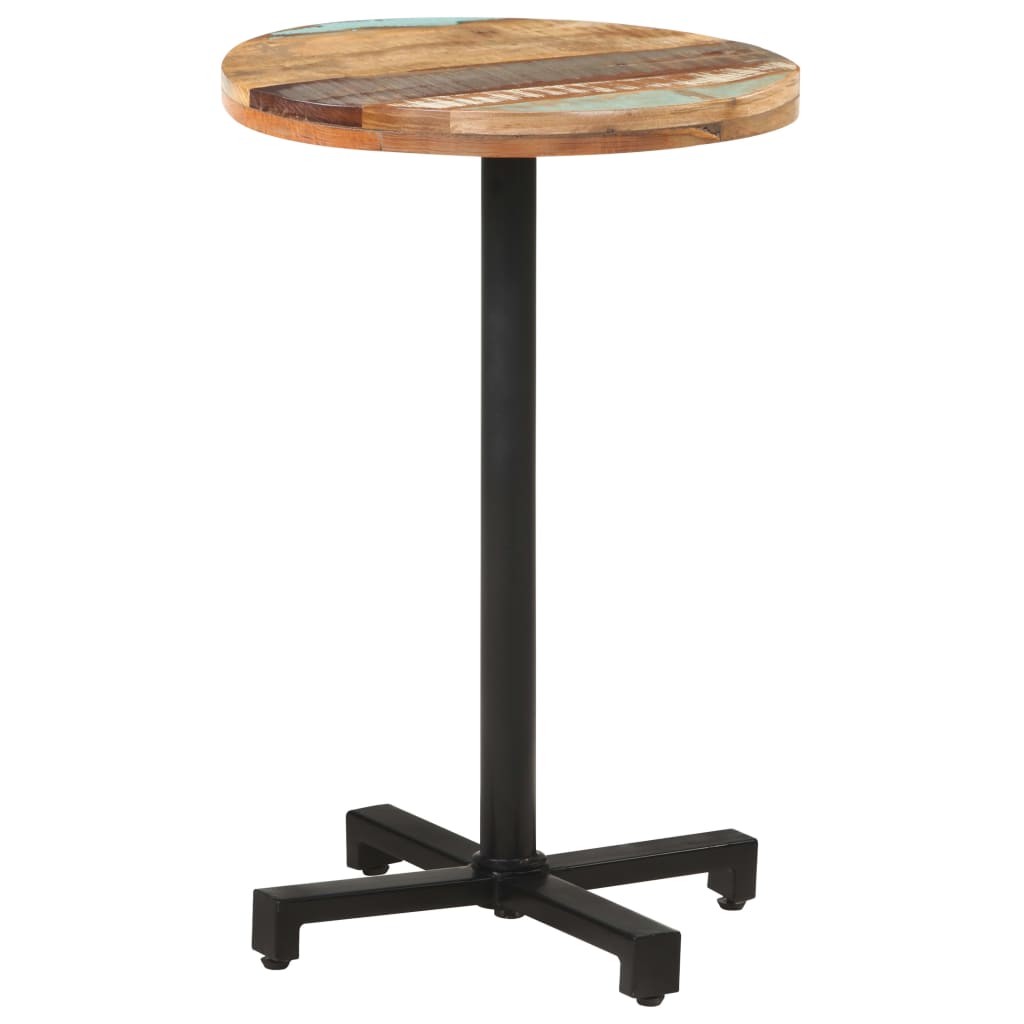 Bistro stůl kulatý Ø 50 x 75 cm masivní recyklované dřevo