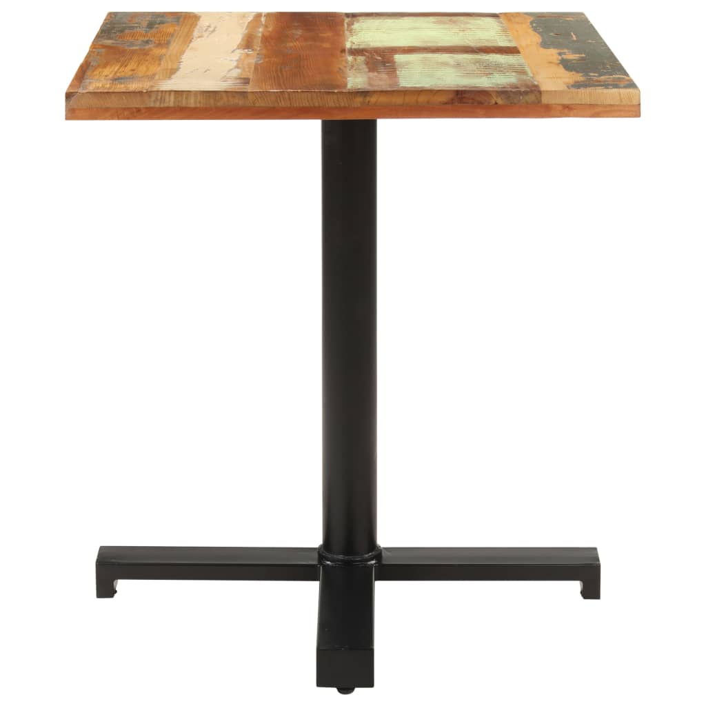 vidaXL Table de bistro Carrée 70x70x75 cm Bois de récupération massif