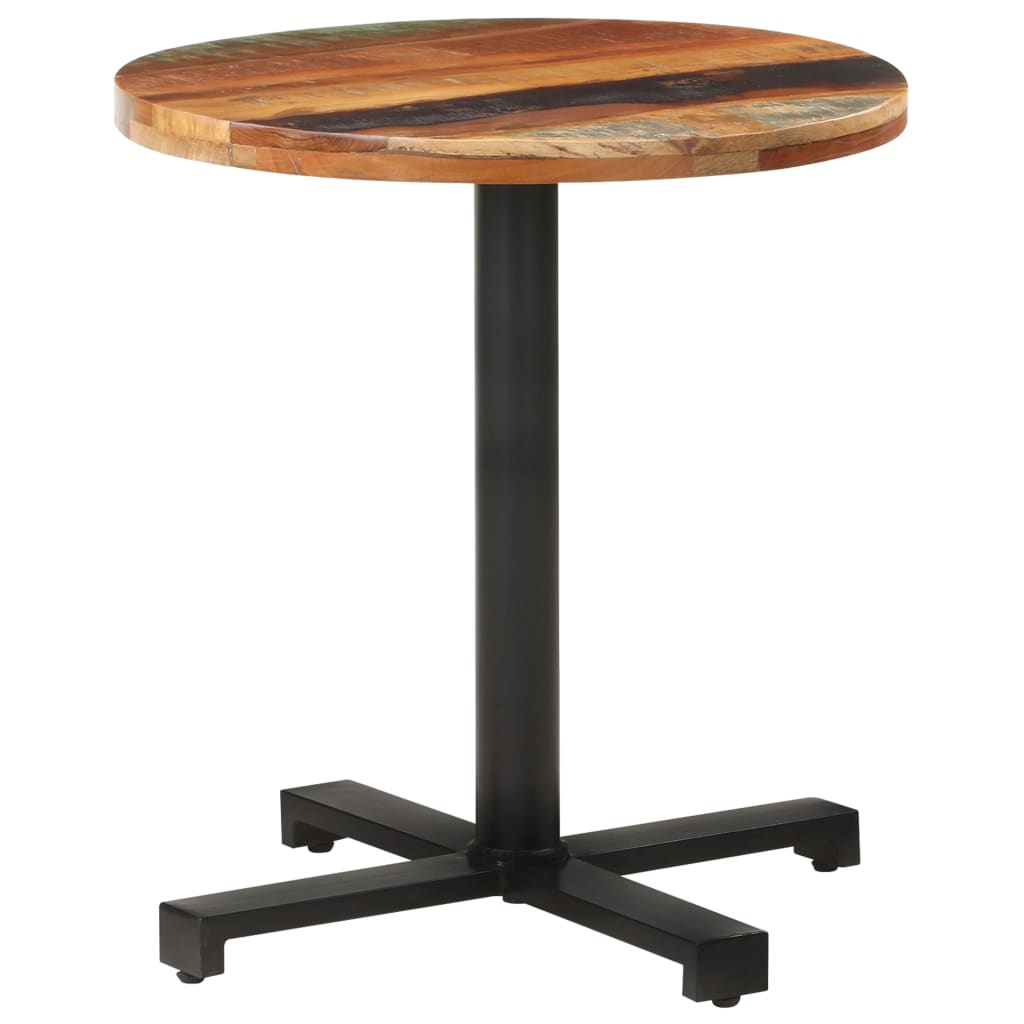 Bistro Table Round Ø70×75 cm Solid Reclaimed Wood