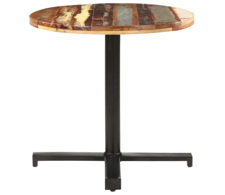 vidaXL Bistro stôl okrúhly Ø70x75 cm recyklovaný masív