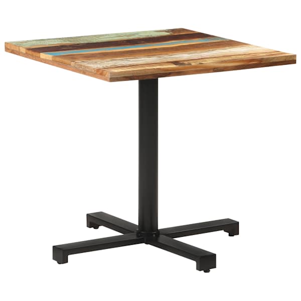 vidaXL bistroolaud kandiline, 80 x 80 x 75, taastatud puit