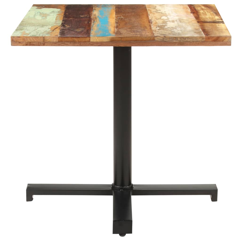 vidaXL Cafébord fyrkantigt 80x80x75 cm massivt återvunnet trä