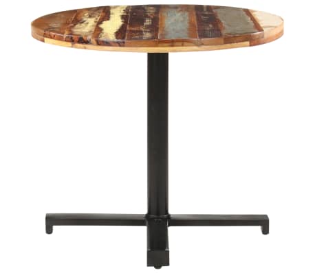 vidaXL Bistrobord rundt Ø80x75 cm gjenvunnet heltre