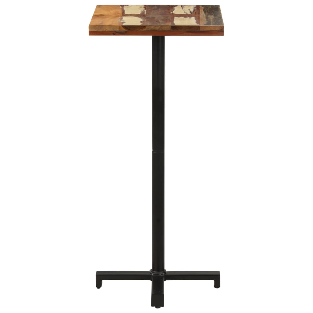 vidaXL Bistro Table Square 50x50x110 cm Solid Reclaimed Wood