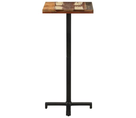 vidaXL Bistro Table Square 50x50x110 cm Solid Reclaimed Wood