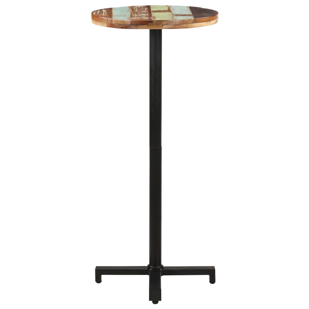 vidaXL bistro galds, apaļš, Ø50x110 cm, pārstrādāts masīvkoks