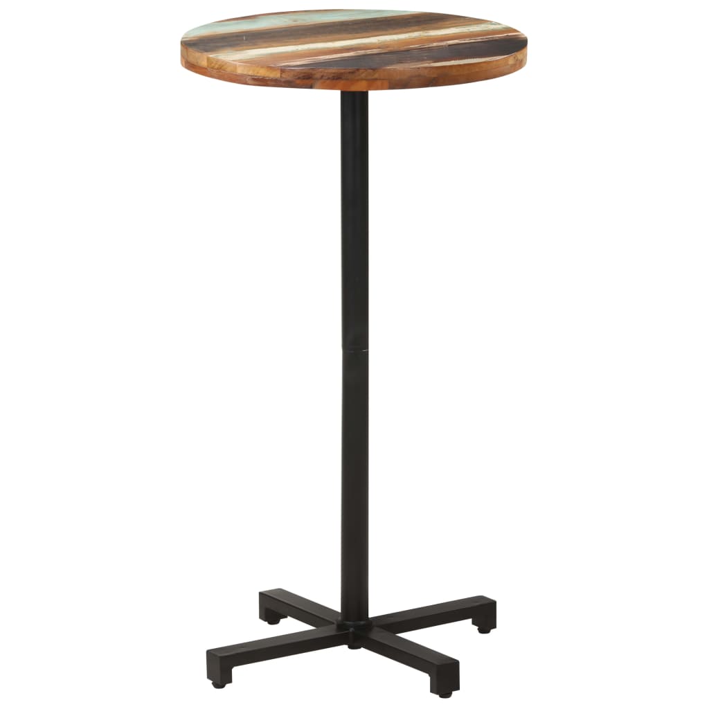 Bistro Table Round Ø60×110 cm Solid Reclaimed Wood