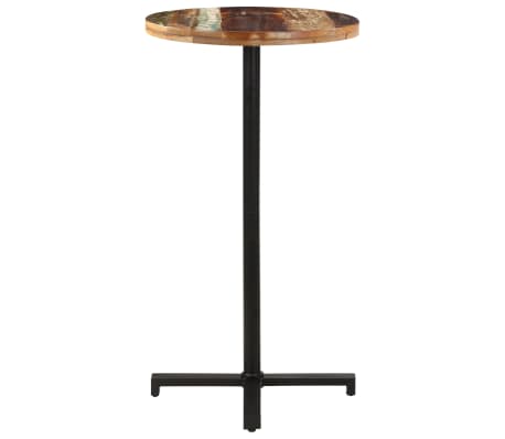 vidaXL Τραπέζι Bistro Στρογγυλό Ø60 x 110 εκ. Μασίφ Ανακυκλωμένο Ξύλο