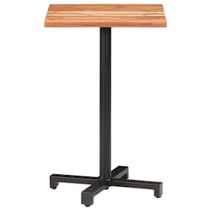 vidaXL Bistro Table with Live Edges 50x50x75 cm Solid Acacia Wood