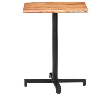 vidaXL Bistro Table with Live Edges 60x60x75 cm Solid Acacia Wood